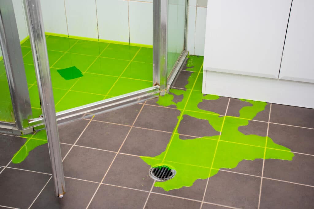 Shower pan leak.