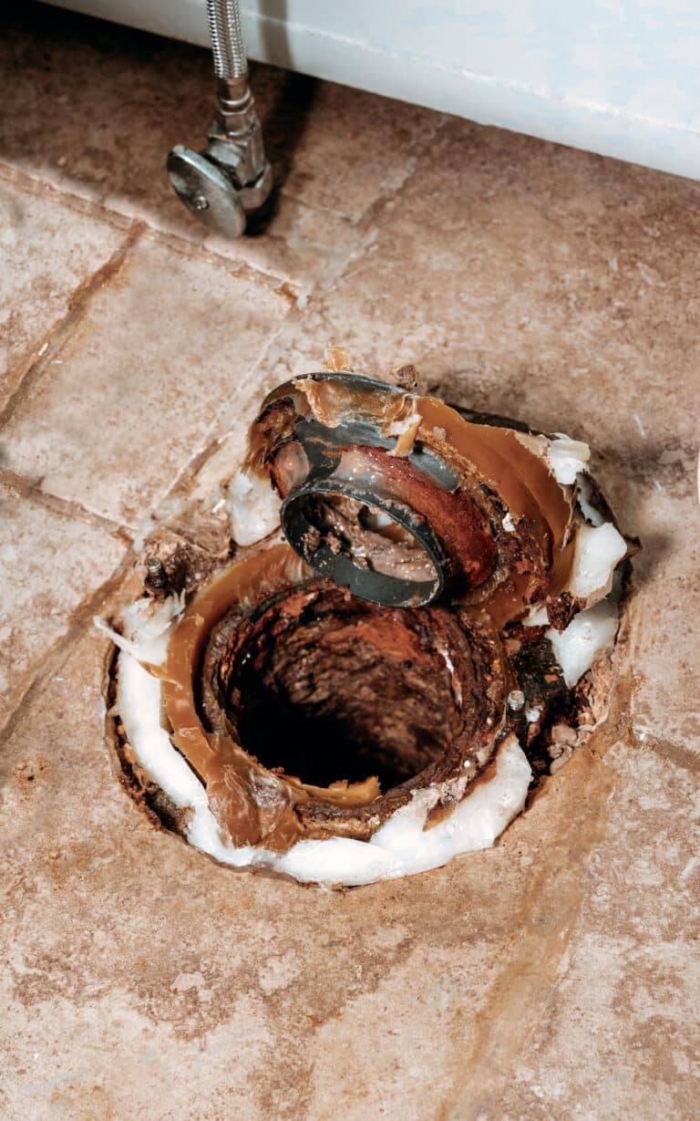 Toilet wax ping issues that cause persistent leaks.