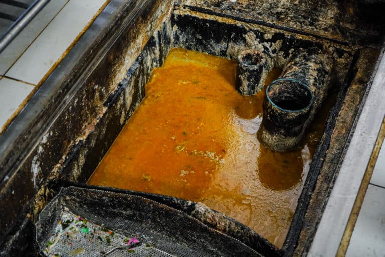 Grease trap cleaning.