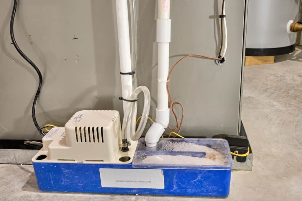 Condensate pump cleaning in Oakley, OH to stop overflow and odors.
